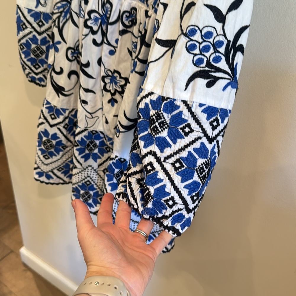Anthropologie Hand Emilio Periwinkle Sweetheart Dress size 0P - Picture 9 of 10